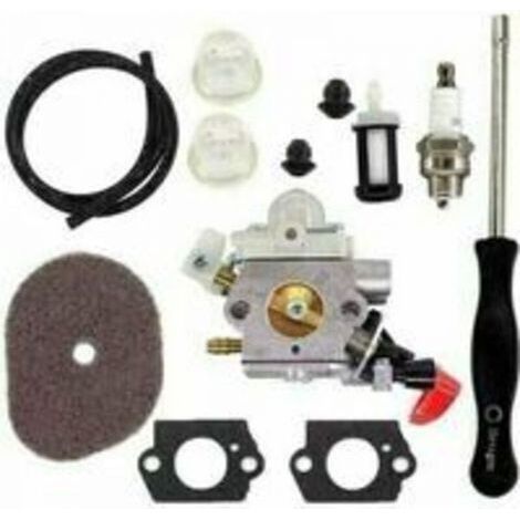 Carburatore con filtro aria per tosaerba Stihl FS40 FS50 FS56 FS70 FS70C FC70 FC56 FS56C HT56 HT56C KN56 KM56 KM56C, ricambi 4144 120 0608 41441200608 C1M-s267A (1/5)
