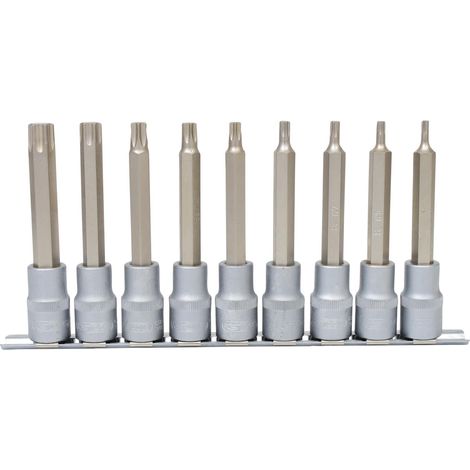 1/2" Serie di bussole p.viti Torx,lunghe,9 pzT20-T60 (1/2)