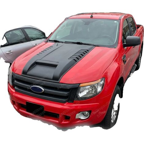 Cubierta de toma de aire del capó, ajuste personalizado para Ford Ranger T6, fácil instalación, cubierta de toma de aire del capó (1/2)