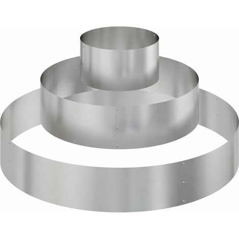 Maison Exclusive - Vaso da giardino Argento 120 x 120 x 20 cm Acciaio zincato (1/5)