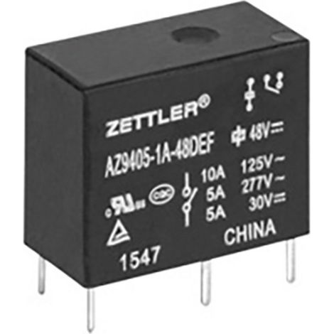 Zettler Electronics AZ9405-1A-5DSEF Printrelais 5 V/DC 10 A 1 Schließer 1 St.