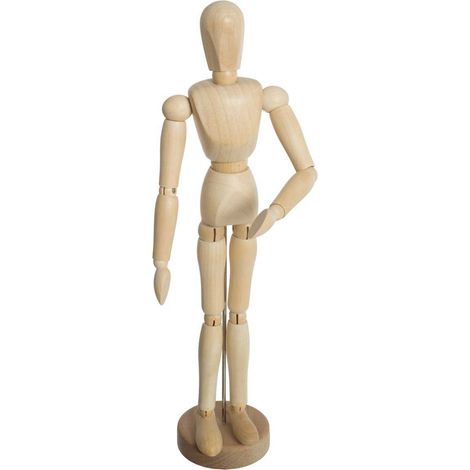 Mannequin Rayan en bois beige 9x33cm - Atmosphera créateur d'intérieur