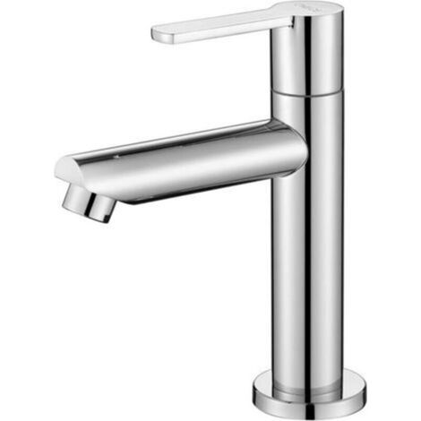 Robinet Lavabo Eau Froide - Mitigeur Salle De Bains En Laiton - Mousseur M18 Démontable - Cartouche Céramique - 1 Pièce (1/5)