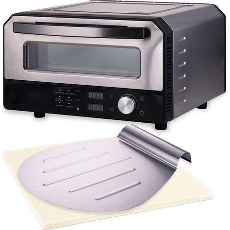 Forno Pizza Con Pietra Refrattaria E Pala Acciaio 33x26cm