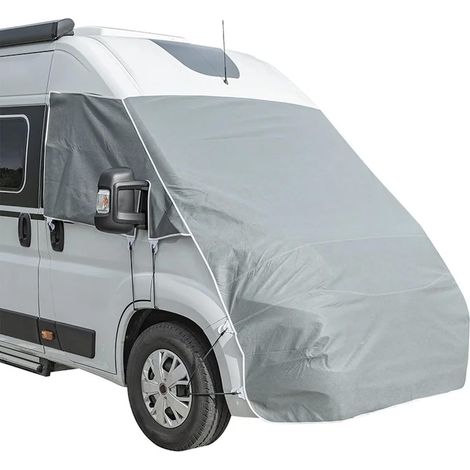 1 - Bâche de protection - Pare-brise - Camping-car Fiat Ducato - Protection solaire et gel - À partir de 2006 - Gris - 240x150cm (1/5)
