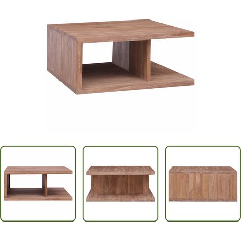Bois de teck - Table basse 70x70x30 cm Bois de teck massif (1/5)