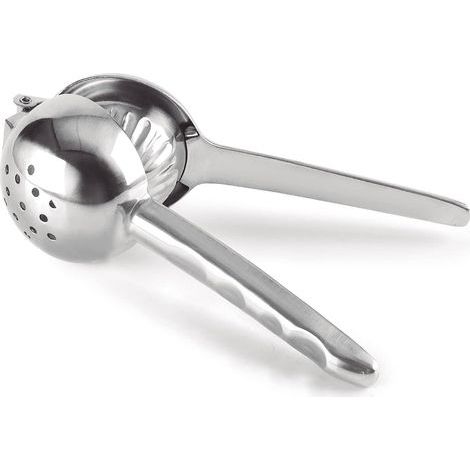 Presse-agrumes manuel, centrifugeuse en acier inoxydable pour citrons verts, citrons et oranges, poignée ergonomique, compatible lave-vaisselle, 21,5 × 7,5 cm (1/4)