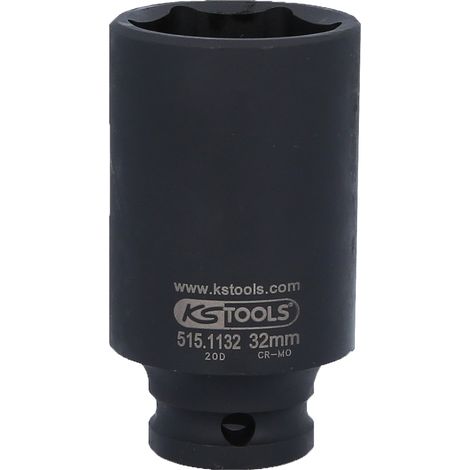 KS Tools 1/2 Sechskant-Kraft-Stecknuss, lang, 32 mm (1/3)
