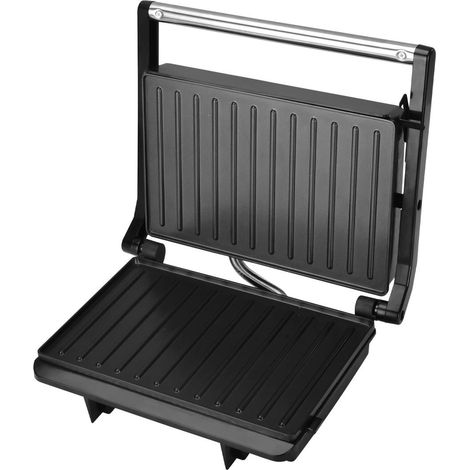 Tostiera doppia griglia "Babine" facile da usare e da pulire con base antiscivolo (850W 230V) IP20 230x143mm colore nero