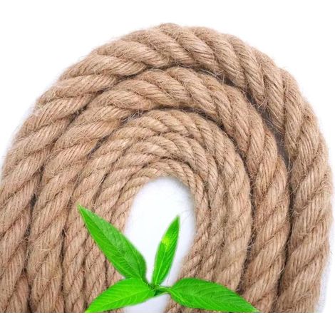 Juteseil 10 m x 12 mm – natürliches Seil für Garten, Dekoration, Geländer, Absperrungen und Heimwerkerarbeiten – braun (1/5)