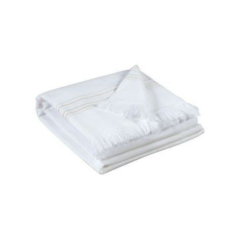 VIVARAISE - Drap hammam Vivaraise Cancun - 100% coton, taille 90 x 180 cm, couleur neige (1/2)