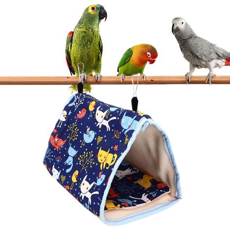 25 cm Hängematte für Wellensittiche und Papageien, weiche Plüschmatratze, umweltfreundliches Design mit Griffen, aufgehängt, atmungsaktiv, abnehmbar