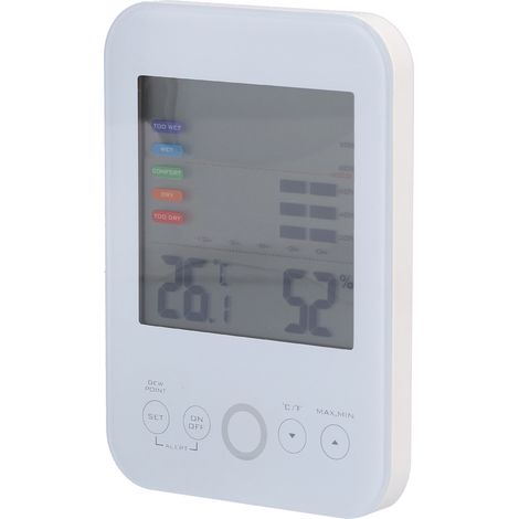 Digitales Hygrometer-Thermometer mit Touchscreen und Anzeige von Temperatur und Luftfeuchtigkeit (1/5)