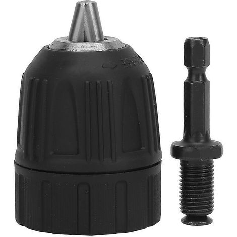 Bohrfutter mit Kunststoffgehäuse 0,8–10 mm, 3/8-24UNF + 1/4-Zoll-Sechskantkopf, 3/8-Zoll-Gewindeverlängerung