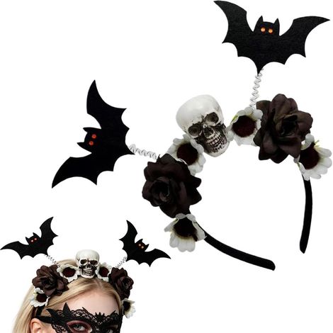Gothic-Fledermaus-Stirnband, Halloween-Haarschmuck, Cosplay-Design  Dekorativer Stil, Festtagsaccessoire, Bühnenrequisite mit Look, für Heimfeiern und Karneval (1/5)