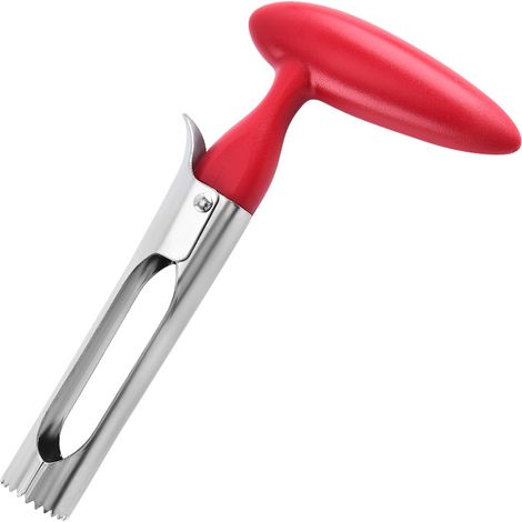 Dénoyauteur Rapide Rouge en Acier Inoxydable, Outil pour Pommes, Poires et Fruits (1/5)
