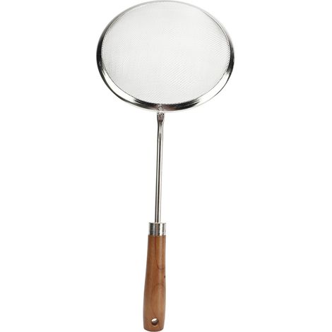 Passoire à huile, filtration efficace, facile à utiliser, cuillère à mailles fines pour graisses, sauces et mousses. (1/5)