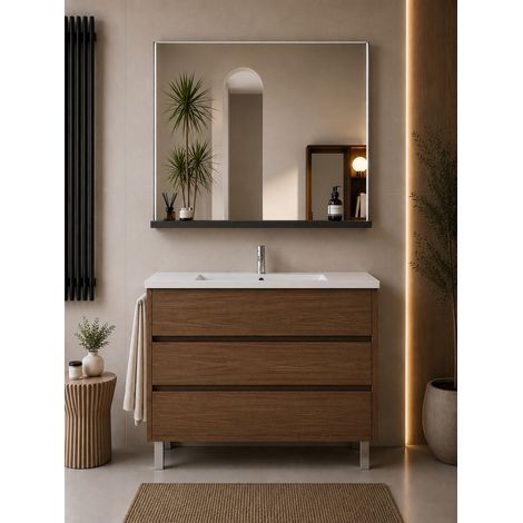 Mobile bagno con lavabo ORIGENBATH IMPERIA senza specchio 60x35 cm frassino tea