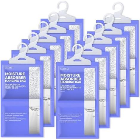 Sacs déshumidificateurs suspendus 10pcs, absorbeur d'humidité, anti-moisissure, chambre, salle de bain, caravane, cave, 230g (1/5)
