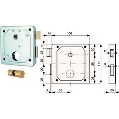 2PZ SERRAT. APPLIC. CANCELLI 2 MANDATE E SCROCCO SEPARATO + QUADRO CILINDRO TON