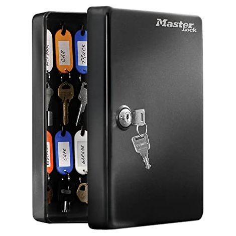 MASTER LOCK Armadietto per chiavi [Montaggio a Parete] [50 Gancetti] KB-50ML - 50 targhette per chiavi (1/4)