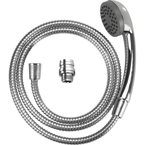 Wenko – Pommeau de douche universel anti-calcaire en inox – Flexible 150 cm – Installation Easy-Clip – Compatible M22/M24 – Dimensions 17 x 3,5 x 6,5 cm (1/10)