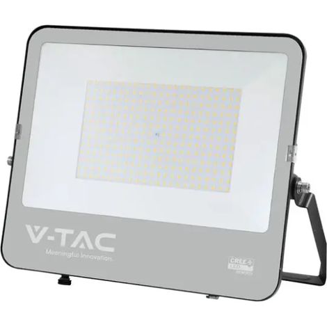 Proyector led delgado 200w v-tac cable 1m negro 4000k ip65 - 232206