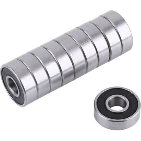 10 Pièces 608-2RS Roulements à Billes roller Longboard Convient pour ABEC Utilisé pour les patins les planches à roulettes les scooters（8 mm x 22 mm x 7 mm） (1/4)
