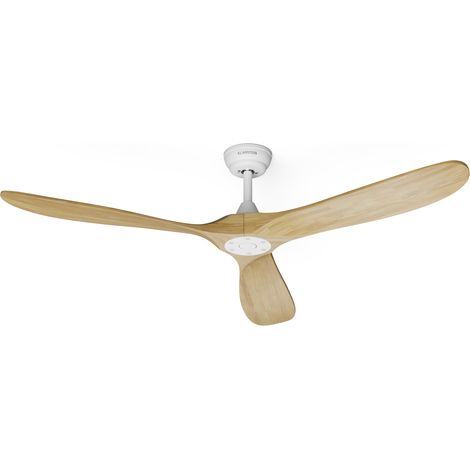 Klarstein Ventilador de techo Bahama Breeze Smart  palas de madera maciza  mando a distancia + app control