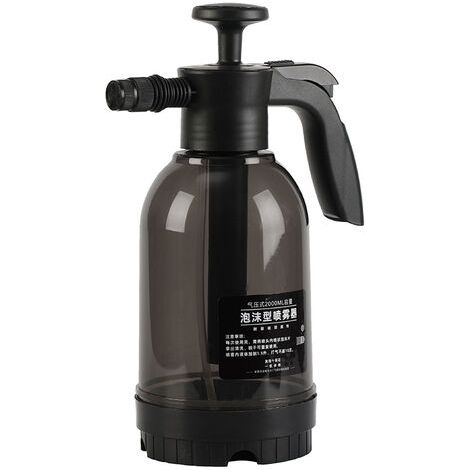 Pulverizador de espuma manual para lavado de coches, dos modos, gran área de pulverización, pulverizador de espuma a presión para jardinería doméstica, negro y gris. (1/5)