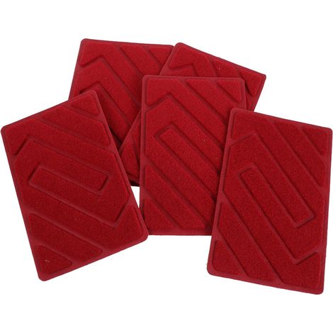 Pieces Red Non Slip Car Floor Mats Heavy Duty Pedal Patches