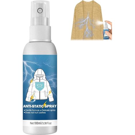 Sprays Antistatiques,100ml Spray Antistatique Vêtements,pour Réduit L'électricité Statique Sur Les Vêtements,Textile,Voiture (1/5)