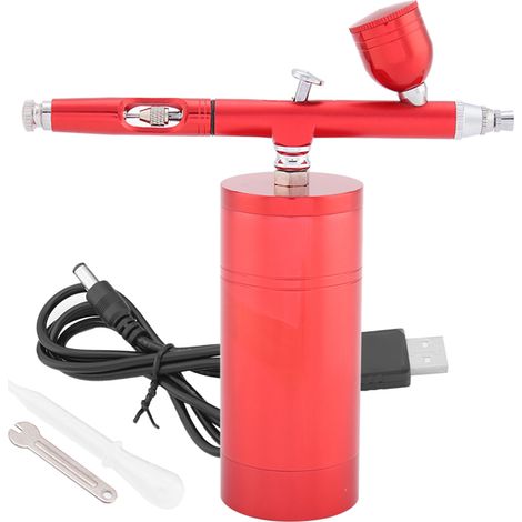 Kit Airbrush Mini 0,3mm avec Compresseur à Air - Jeu de Pulvérisation 7cc (1/5)