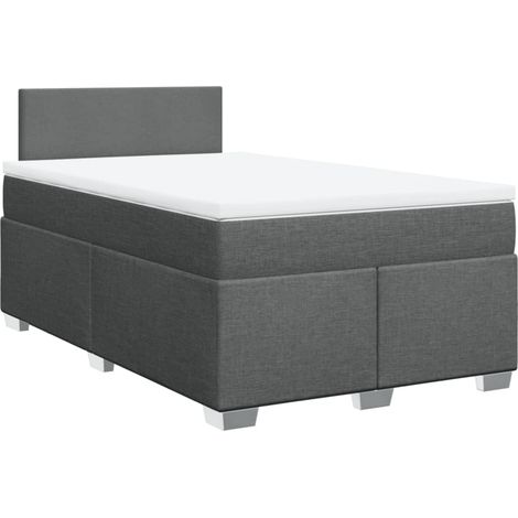 Maison Exclusive - Giroletto a Molle con Materasso Grigio Scuro 120x190cm Tessuto (1/5)