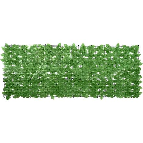 Balkon-Sichtschutz mit Grünen Blättern 200x75 cm