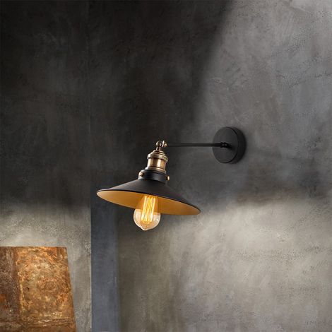 Wandlampe Schwarzgoldene Metallschmiede