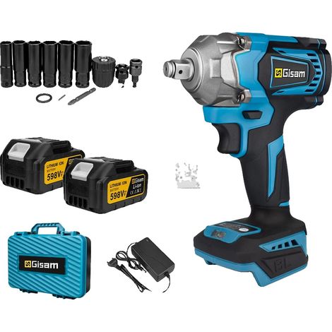 Clé à chocs électrique, couple de 1200 N.M, compatible avec batterie 18V, 2 Type de batterie 2 (1/2)