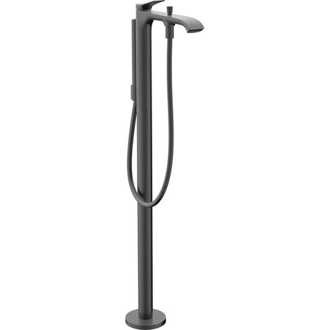 Hansgrohe Vivenis - Badewannenarmatur, Bodenmontage, mit Zubehör, chrom schwarz gebürstet 75445340