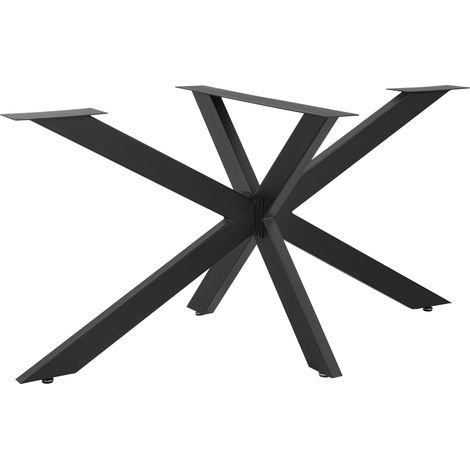 Pied de table acier fer 85 x 85 x 71 cm noir mat