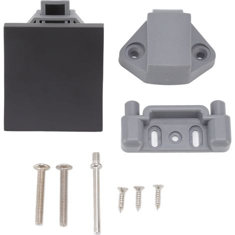 Kit de verrouillage de porte de placard avec boucle en métal et nylon, poignée de tiroir, pour camping-car ou yacht, ouverture de 7 mm, référence P07 BK, noir mat