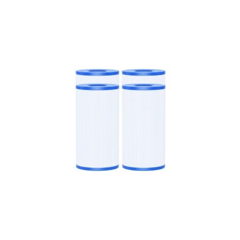 Filtro para piscina tipo A o C, paquete de 4 unidades, compatible con 29000E/59900E, cartuchos de filtro de fácil instalación, 203 mm x 106 mm, filtros para piscinas elevadas - Crezuo