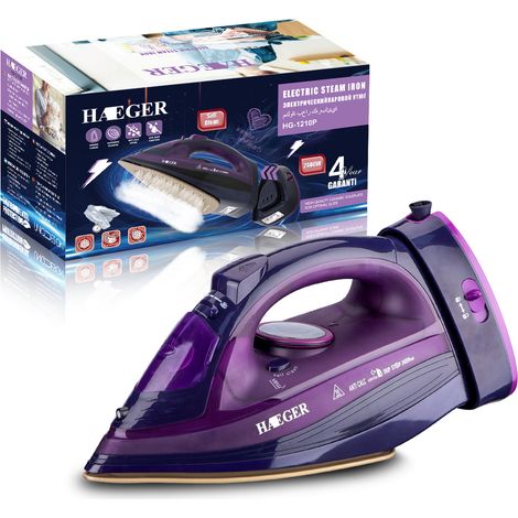 EASYCOMFORT Repassage,Fer à repasser domestique sans fil filaire à vapeur Violet 2400W (1/5)