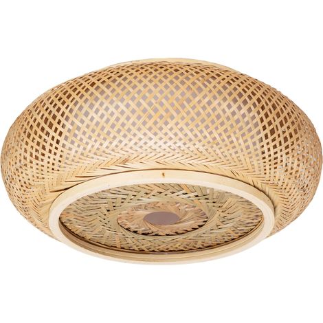 Ceiling Lamp Chandelier TOOLIGHT APP1253 Round Metal - Bamboo Brown E27 3-Points Lumineux (1/5)