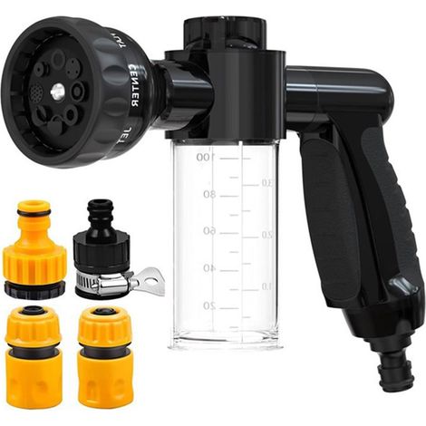 Pet Bathing Tool Set 8-In-1 Modes Sprayer with 4 Nozzles Multi-Purpose High-Pressure Cleaning Water Gun for Car/Dog Wash Watering Plants (1/4)