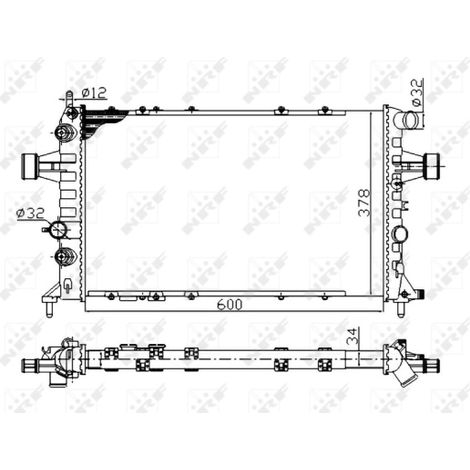 Radiateur, refroidissement du moteur NRF 58178A OPEL 1300197 1300210 1300216