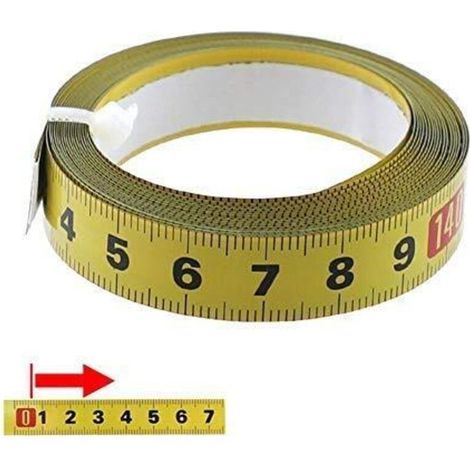 Métrique Ruban À Mesurer 1-5 Mètres Auto-adhésif-avec colle Bande pour charpentier Usage Domestique-Machine À Coudre Autocollant (5m)