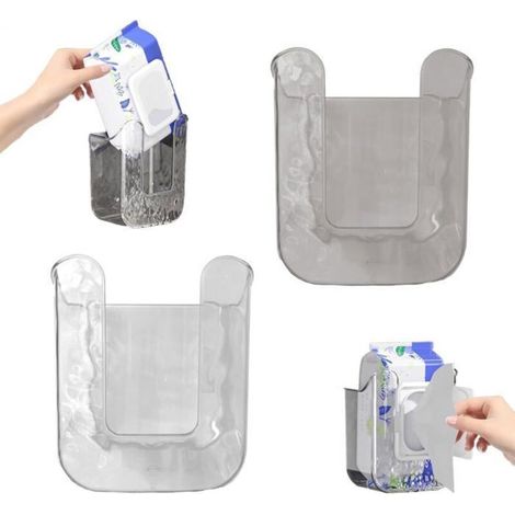 Lot de 2 boîtes de rangement murale pour lingettes humides HOUSSE DE RANGEMENT - HOUSSE SOUS-VIDE (1/4)