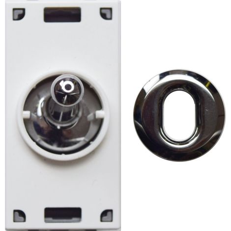 Interruttore Lev. Cromo 2P 20Ax 1M AVE 444010CR/20A