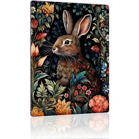Plaque en Métal Vintage Art Murale pour Jardin de Pivoines Roses, Élégance Romantique et Splendeur 30x20 cm. (1/5)