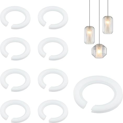 Anneau Réducteur Abat-Jour Convertisseur Plastique E27 E14 Blanc (1/5)